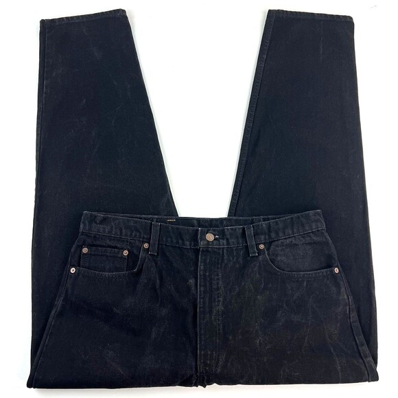 VTG 1994 Levis 550 Red Tab Black Made In USA Relaxed Fit Tapered Leg Mens 40x32 - Picture 6 of 12